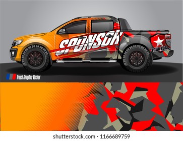 truck wrap design vector. abstract background for vehicle decal vinyl branding