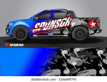 truck wrap design vector. abstract background for vehicle decal vinyl branding