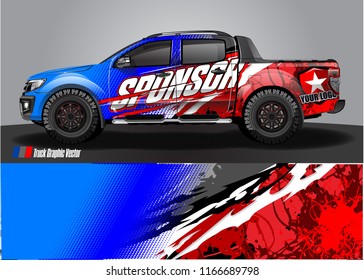 truck wrap design vector. abstract background for vehicle decal vinyl branding