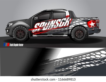 truck wrap design vector. abstract background for vehicle decal vinyl branding