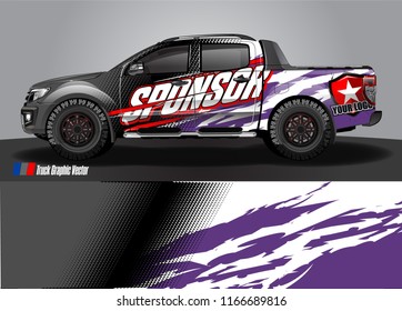 truck wrap design vector. abstract background for vehicle decal vinyl branding