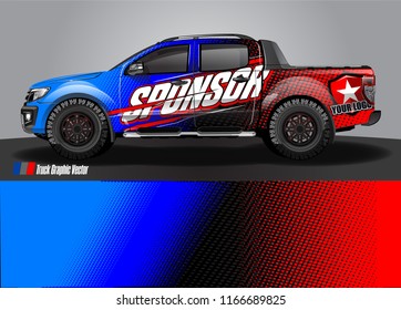 truck wrap design vector. abstract background for vehicle decal vinyl branding