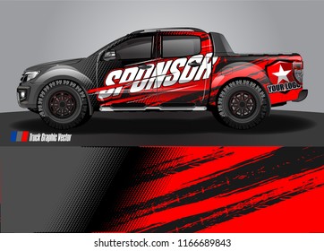 truck wrap design vector. abstract background for vehicle decal vinyl branding
