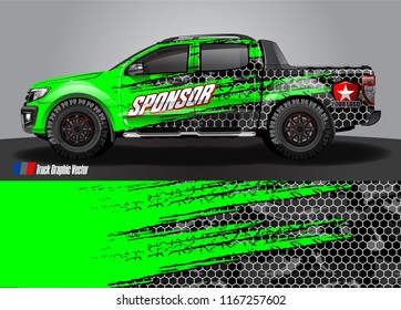 truck wrap design vector. abstract background for vehicle vinyl branding
