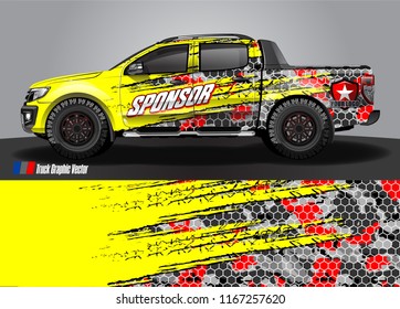 truck wrap design vector. abstract background for vehicle vinyl branding