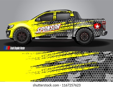 truck wrap design vector. abstract background for vehicle vinyl branding