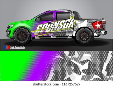 truck wrap design vector. abstract background for vehicle vinyl branding
