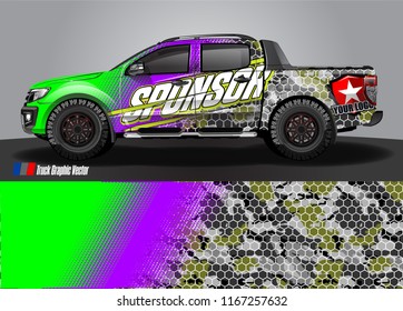 truck wrap design vector. abstract background for vehicle vinyl branding