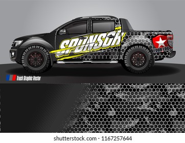 truck wrap design vector. abstract background for vehicle vinyl branding
