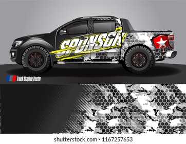 truck wrap design vector. abstract background for vehicle vinyl branding