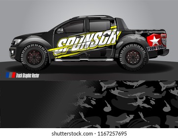 truck wrap design vector. abstract background for vehicle vinyl branding
