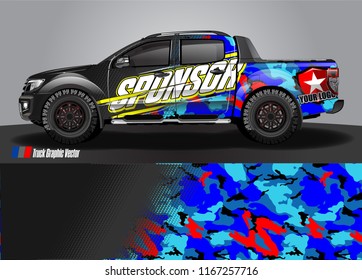 truck wrap design vector. abstract background for vehicle vinyl branding