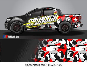 truck wrap design vector. abstract background for vehicle vinyl branding