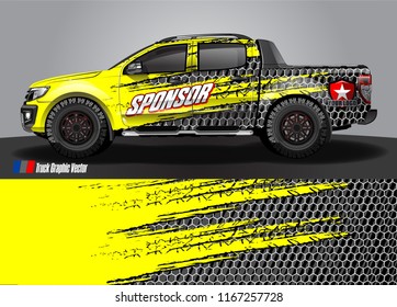 truck wrap design vector. abstract background for vehicle vinyl branding