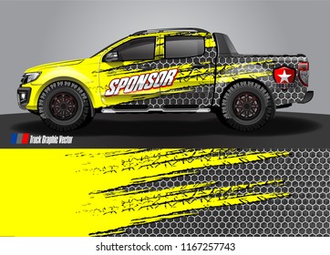 truck wrap design vector. abstract background for vehicle vinyl branding
