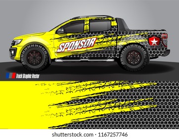 truck wrap design vector. abstract background for vehicle vinyl branding