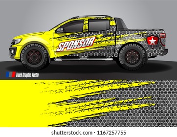 truck wrap design vector. abstract background for vehicle vinyl branding
