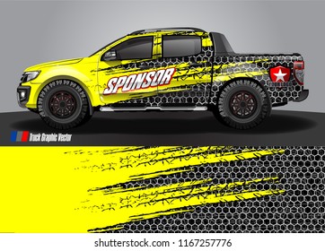 truck wrap design vector. abstract background for vehicle vinyl branding