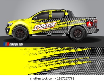 truck wrap design vector. abstract background for vehicle vinyl branding