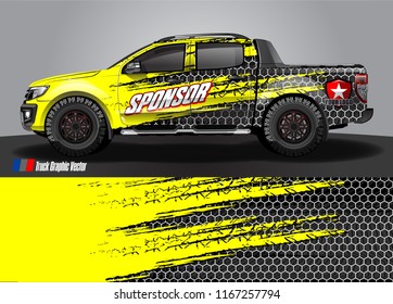 truck wrap design vector. abstract background for vehicle vinyl branding
