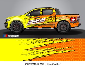 truck wrap design vector. abstract background for vehicle vinyl branding