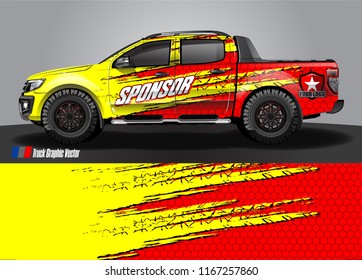 truck wrap design vector. abstract background for vehicle vinyl branding