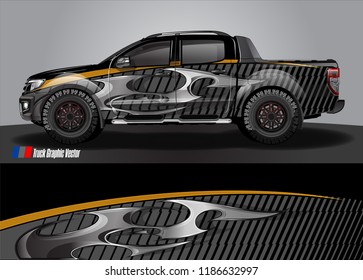 truck wrap design vector. abstract tribal background for vehicle vinyl branding