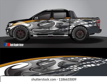 truck wrap design vector. abstract tribal background for vehicle vinyl branding