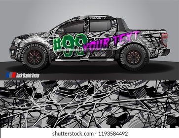truck wrap design vector. abstract background for vehicle vinyl branding