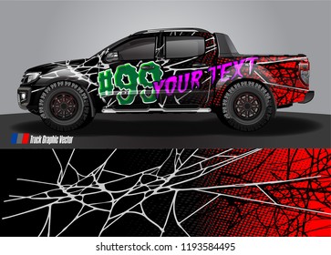 truck wrap design vector. abstract background for vehicle vinyl branding
