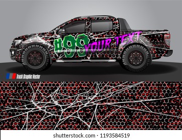 truck wrap design vector. abstract background for vehicle vinyl branding