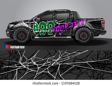 truck wrap design vector. abstract background for vehicle vinyl branding