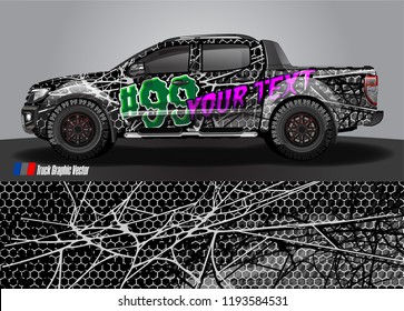 truck wrap design vector. abstract background for vehicle vinyl branding