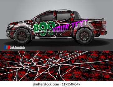truck wrap design vector. abstract background for vehicle vinyl branding