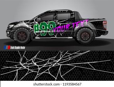 truck wrap design vector. abstract background for vehicle vinyl branding