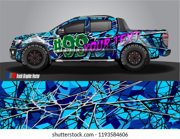 truck wrap design vector. abstract background for vehicle vinyl branding