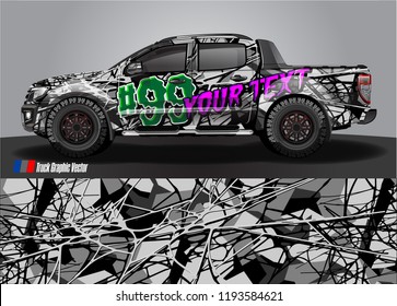 truck wrap design vector. abstract background for vehicle vinyl branding