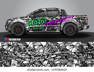 truck wrap design vector. abstract background for vehicle vinyl branding