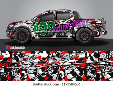 truck wrap design vector. abstract background for vehicle vinyl branding