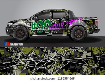 truck wrap design vector. abstract background for vehicle vinyl branding