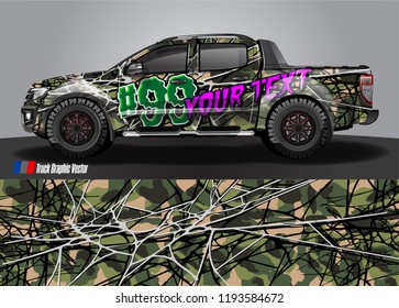 truck wrap design vector. abstract background for vehicle vinyl branding