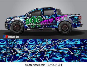 truck wrap design vector. abstract background for vehicle vinyl branding