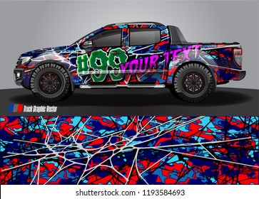 truck wrap design vector. abstract background for vehicle vinyl branding