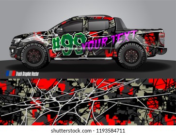 truck wrap design vector. abstract background for vehicle vinyl branding