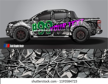 truck wrap design vector. abstract background for vehicle vinyl branding