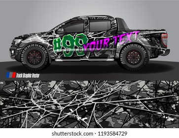 truck wrap design vector. abstract background for vehicle vinyl branding