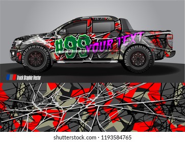 truck wrap design vector. abstract background for vehicle vinyl branding