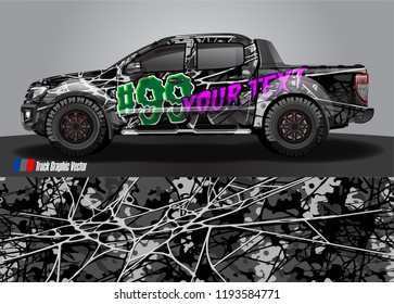 truck wrap design vector. abstract background for vehicle vinyl branding
