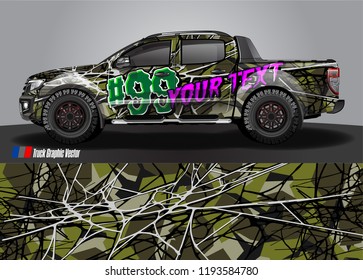 truck wrap design vector. abstract background for vehicle vinyl branding