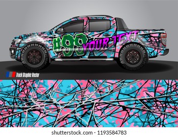 truck wrap design vector. abstract background for vehicle vinyl branding